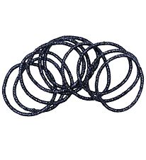 Little Wonders Haargummis - Rosa - 10er-Pack - Dark Blue Glitter
