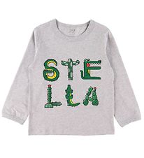 Stella McCartney Kids Genser - Grå Melert m. Trykk