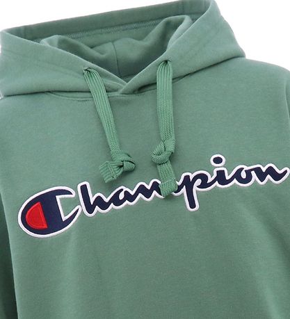 Sweat à Capuche Champion Fashion - Vert av. Logo