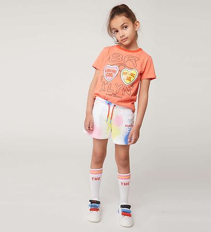 Little Marc Jacobs Sweatshorts - Weiß m. Farbflecken