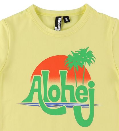 Danefæ T-Shirt - Rainbow Ringer - Yellow m. Alohej