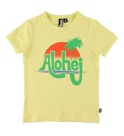 Danefæ T-Shirt - Rainbow Ringer - Yellow m. Alohej