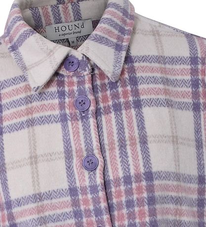 Hound Bluse - Kariert - Weiß/Rosa/Lila/Beige Hound Bluse - Kariert - Weiß/Rosa/Lila/Beige