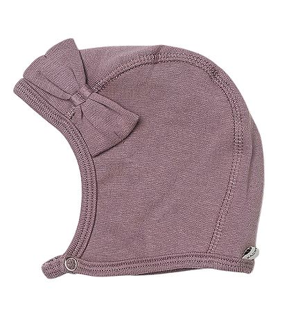 Racing Kids Baby Hat - Dusty Purple w. Bow