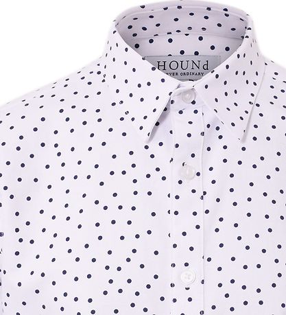 Hound Shirt - White w. Dots