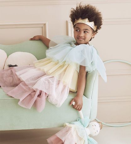 Meri Meri Costume - Tulle Dress/Krone - Rainbow