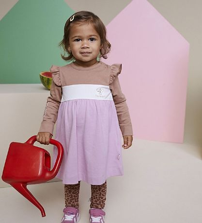 Hummel Dress - hmlJamila - Pink/Brown/White
