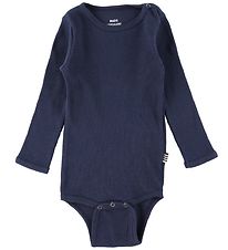 Mads Nørgaard Bodysuit l/s - Rib - Navy Mads Nørgaard Bodysuit l/s - Rib - Navy