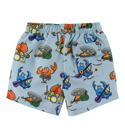 Stella McCartney Kids 수영 반바지 - 하늘색 포함 바다 무늬