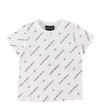 Emporio Armani T-Shirt - White w. Text Emporio Armani T-Shirt - White w. Text