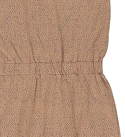 Gro Klänning - Ally - Warm Beige m. Prickar