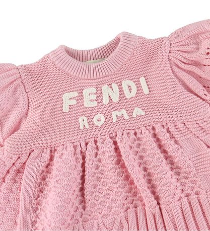Fendi Dress - Cotton/Wool - Pink w. Text