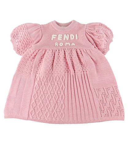 Fendi Dress - Cotton/Wool - Pink w. Text