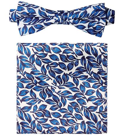 Grunt Bow Tie w. Handkerchief - Our Leaf - Blue Flower Grunt Bow Tie w. Handkerchief - Our Leaf - Blue Flower