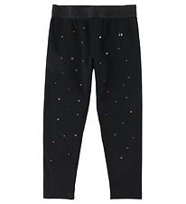 Dolce & Gabbana Leggings - Light - Svart m. Strass Dolce & Gabbana Leggings - Light - Svart m. Strass