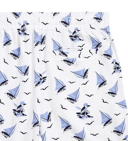 Shorts en Molleton Polo Ralph Lauren - Classiques - Blanc/Bleu a Shorts en Molleton Polo Ralph Lauren - Classiques - Blanc/Bleu a