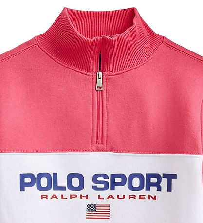 Polo Ralph Lauren Sweatshirt w. Zipper - Polo Sport - Pink w. Pr