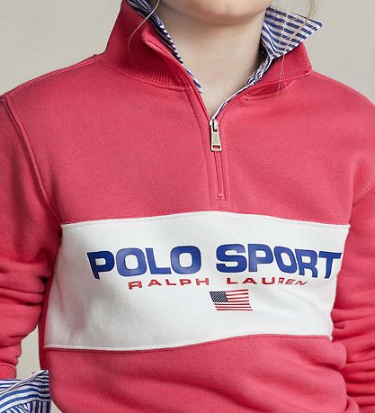 Polo Ralph Lauren Sweatshirt w. Zipper - Polo Sport - Pink w. Pr