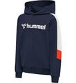 Hummel Hoodie - hmlBugge - Black Iris w. White/Orange Hummel Hoodie - hmlBugge - Black Iris w. White/Orange