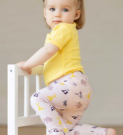 Smallstuff Leggings - Zoo Garden - Rose