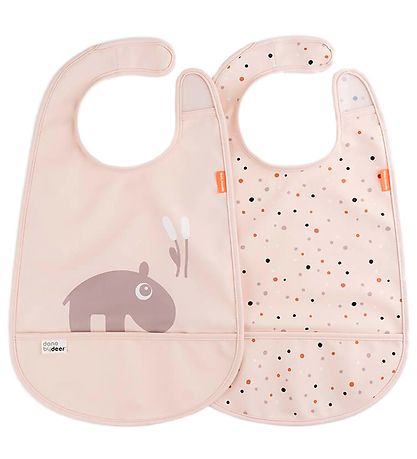 Done By Deer Bib - 2-Pack - Ozzo - Powder