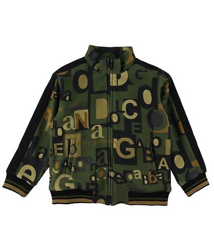 Dolce & Gabbana Cardigan - Reborn To Live - Army Green w. Print Dolce & Gabbana Cardigan - Reborn To Live - Army Green w. Print