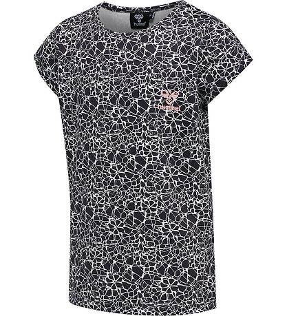 Hummel T-Shirt - hmlNanna - Zwart/Wit