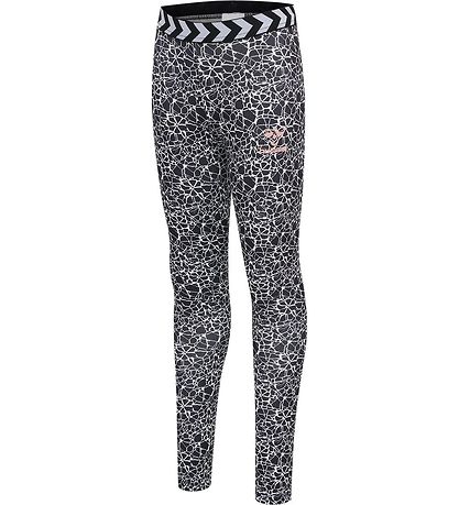 Hummel Leggings - hmlMimmi - Svart/Hvítt