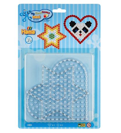 Hama Maxi Pegboard - 2 pcs Star/Heart Hama Maxi Pegboard - 2 pcs Star/Heart