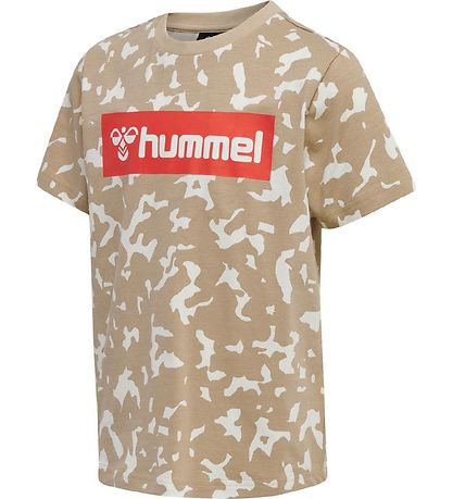Hummel T-shirt - hmlCarter - Beige Camo