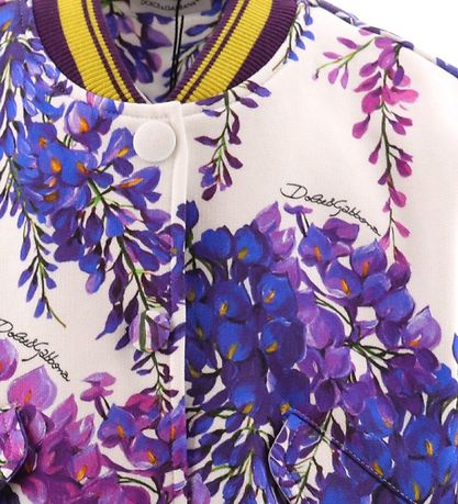 Dolce & Gabbana Cardigan - Renaissance - White/Purple w. Flowers