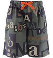Dolce & Gabbana Swim Shorts - Reborn To Live - Army Green w. Pri Dolce & Gabbana Swim Shorts - Reborn To Live - Army Green w. Pri