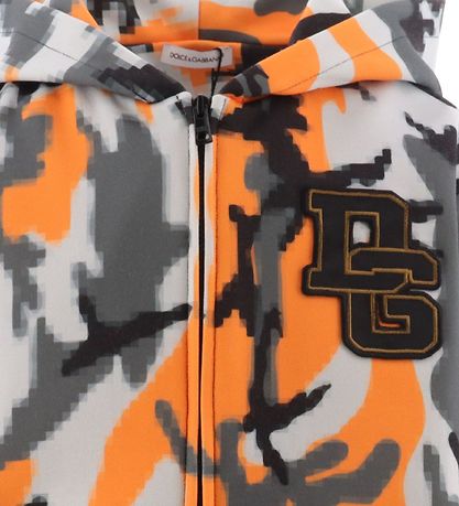 Dolce & Gabbana Cardigan w. Hood - Reborn To Live - Orange/Grey