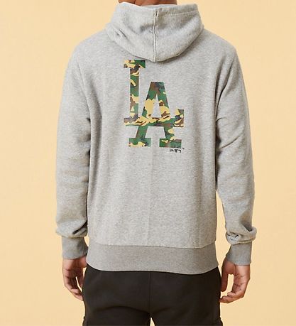 New Era Hoodie - Los Angeles Dodgers - Gråmelerad New Era Hoodie - Los Angeles Dodgers - Gråmelerad