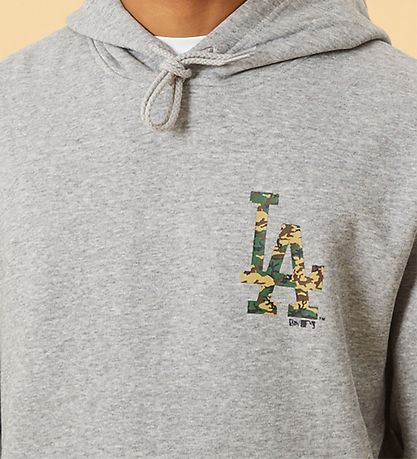 New Era Hoodie - Los Angeles Dodgers - Gråmelerad New Era Hoodie - Los Angeles Dodgers - Gråmelerad