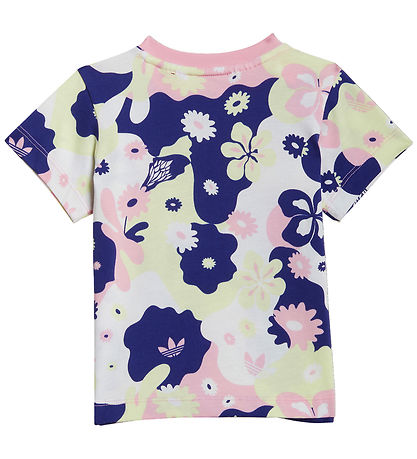 adidas Originals T-paita - Valkoinen/Vaaleanpunainen/Violetti, K adidas Originals T-paita - Valkoinen/Vaaleanpunainen/Violetti, K