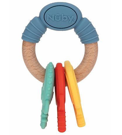 Nuby Teether - Wood/Silicone Nuby Teether - Wood/Silicone