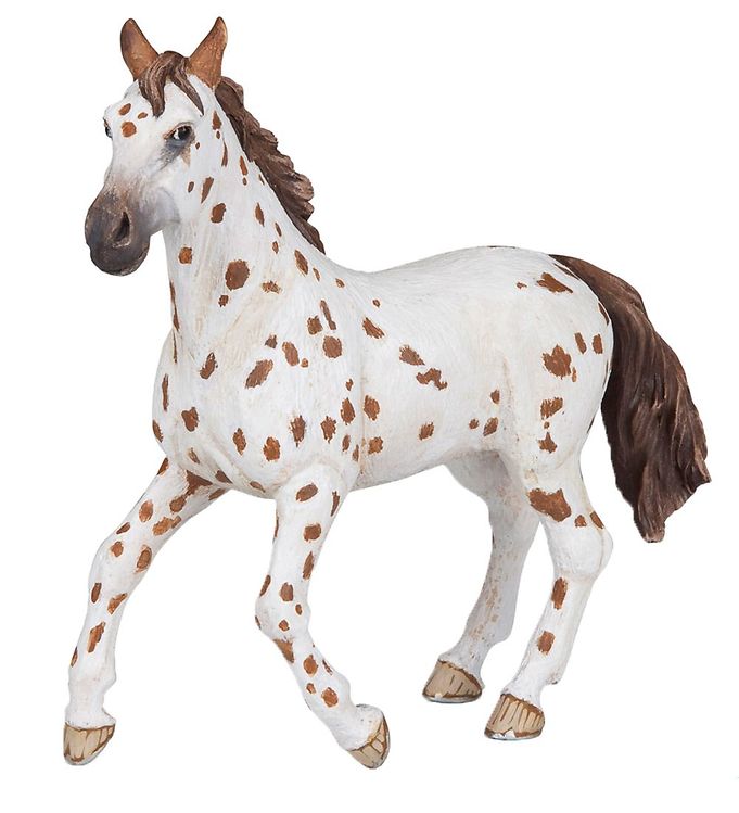 Papo Brun Appaloosa Häst - L: 13 cm