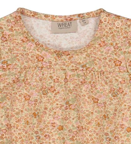 Wheat Summer Romper - Vilja - Barely Beige Small Flowers