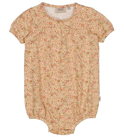 Wheat Summer Romper - Vilja - Barely Beige Small Flowers