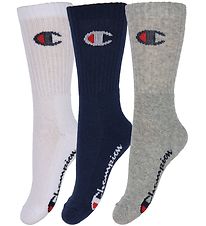 Champion Socks - 3-Pack - Grey/White/Blue