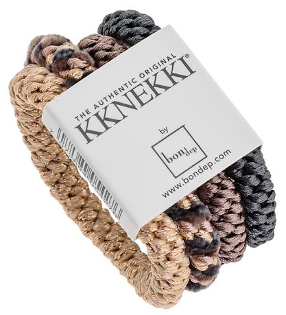 Kknekki Haargummis - 4er-Pack - Grau/Braun/Beige Glitzer Mix Kknekki Haargummis - 4er-Pack - Grau/Braun/Beige Glitzer Mix