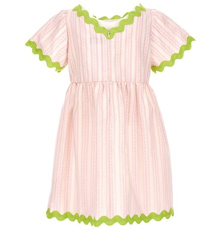 Moschino Robe - Rose à Rayures/Vert Fluo