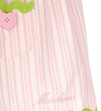 Moschino Jupe - Rose à Rayures/Vert Fluo Moschino Jupe - Rose à Rayures/Vert Fluo