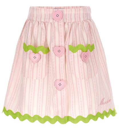 Moschino Jupe - Rose à Rayures/Vert Fluo Moschino Jupe - Rose à Rayures/Vert Fluo