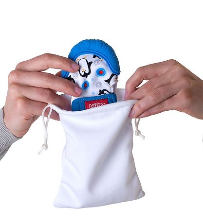 Nuby Bide Glove - Blue w. Penguins