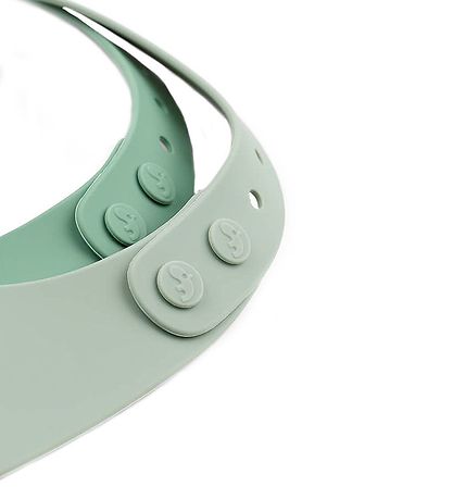 Done By Deer Bib w. Pocket - 2-Pack - Silicone - Croco Green