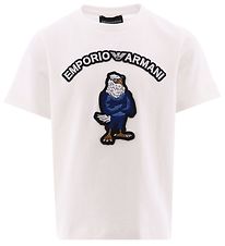 Emporio Armani T-shirt - White w. Eagle Emporio Armani T-shirt - White w. Eagle