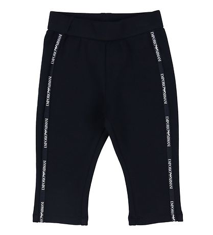 Emporio Armani 바지 - 네이비 포함 로고 스트라이프