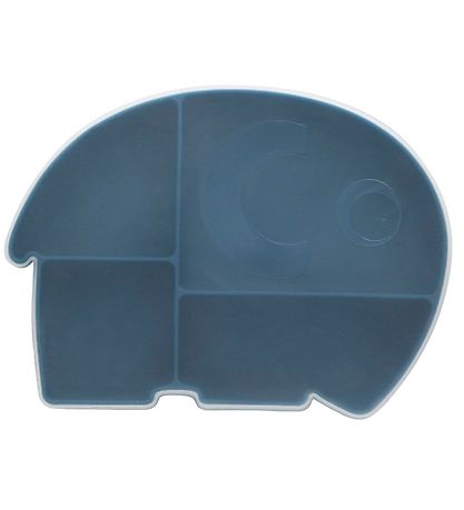 Assiette av. Couvercle Sebra - Silicone - Fanto - Nordic Blue
